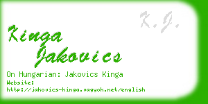 kinga jakovics business card